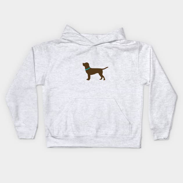 Chocolate labrador retriever Kids Hoodie by designInk